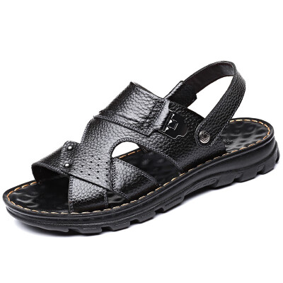 

YONGHENGMEILI Genuine leather mens non-slip beach shoes 7148