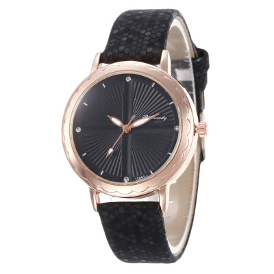 

Summer new hot ladies cross stripes fashion leather watch student personality simple watch