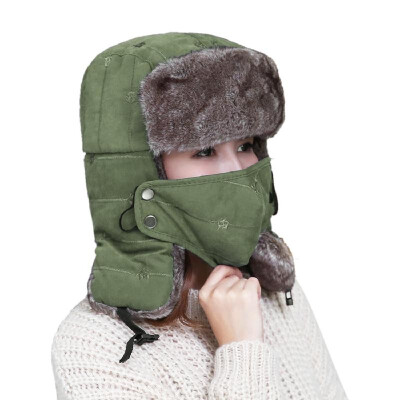

Men Women Winter Thermal Hat Ushanka Trapper Trooper Hats Waterproof Windproof Hat with Earflaps Face Mask