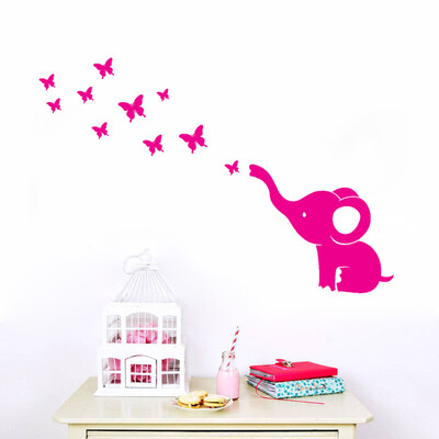 

Gobestart DIY Elephant Wall Stickers Decals Childrens Room Home Decoration Art