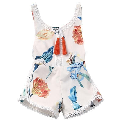 

Sweet Baby Girls Kids sleeveless Romper Jumpsuit Toddler Summer Clothes Outfits
