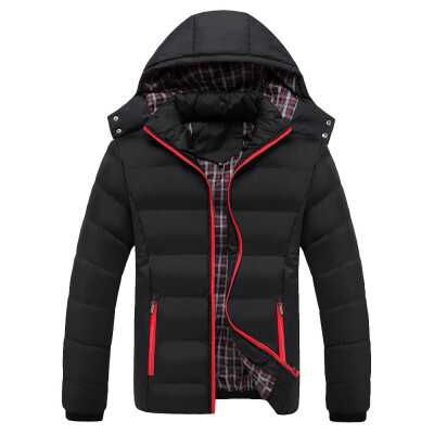 

Gobestart Men Boys Casual Warm Hooded Winter Zipper Coat Outwear Jacket Top Blouse