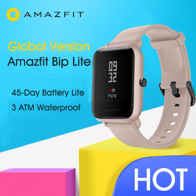 

Global Version Xiaomi Huami Amazfit Bip Lite Smart Watch 3ATM Waterproof Fitness Health Tracker Smartwatch 45 Days Battery Men Wom