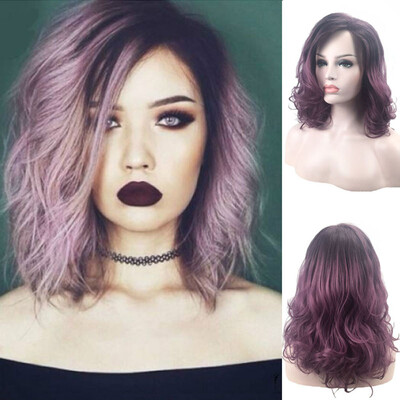 

〖Follure〗Sexy Gradient Gray Party Wigs Long Curly Hair Mixed Colors Synthetic Wig
