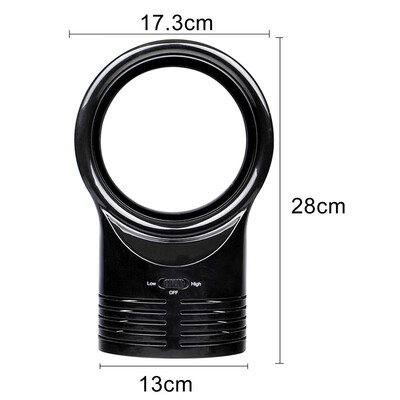 

Siaonvr Desktop Bladeless Portable Fan Air Flow Cooling Cool Fan Low Low Noise BK