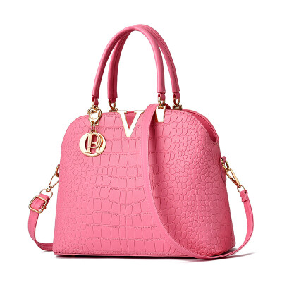 

Ladies bag 2019 new crocodile pattern handbags handbags Europe&America ladies shoulder shell bag