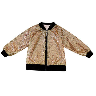 

Baby Boys Girls Sequins Jacket Autumn Coats Children Outerwear Cool Style