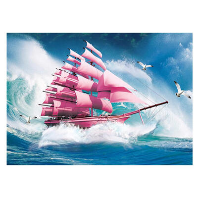 

5D DIY Full Drill Diamond Painting Sailing Ship Cross Stitch Embroidery Kit