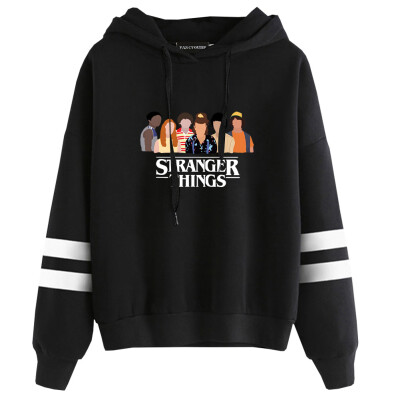 

Herqw61 Womens Stranger Things Friends Dont Lie Movie Hoodie Striped Long Sleeve Sweatshirt