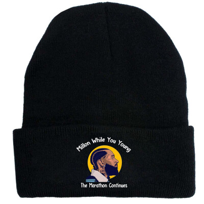 

redCherry Singer Nipsey Hussle Embroidery Skull Beanie Hat Hip Hop Knitted Warm Winter Hat