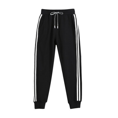 

Autumn parallel bar sports pants womens slim cotton Leggings show thin casual thin 9-point pants