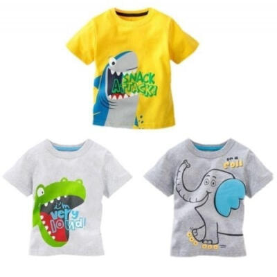 

Baby Kids Boys Summer Cartoon Tees Short Sleeve T-shirt Top 16T