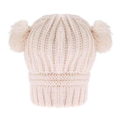 

Winter Children Warm Hat Cute Double Balls Baby Earflaps Caps for 3M-3Y