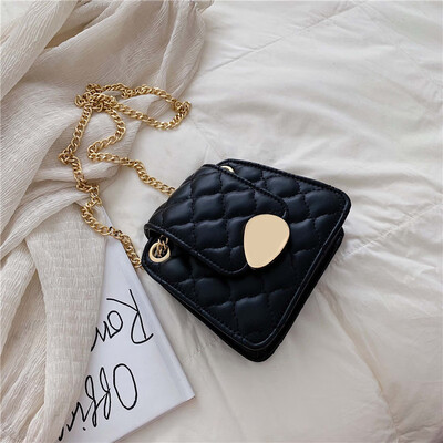 

Retro rhomboid chain bag new 2019 single shoulder slant womens bag chic summer fashion simple square bag