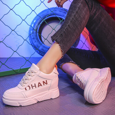 

Increased small white tide shoes female 2019 summer summer new autumn shoes wild thick bottom increased net red&white shoes autumn