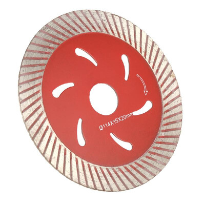 

1141520mm Dry Cutting Continuous Turbo Diamond Saw Bit with Cooling Holes 20mm Inner Diameter Marble Granite Tile Incising For A