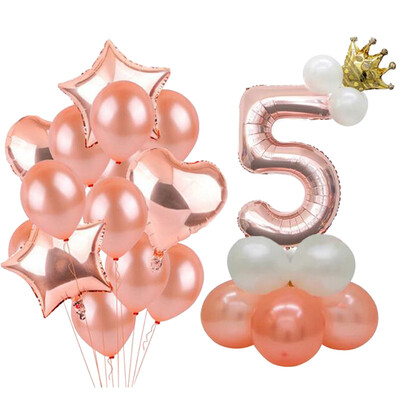 

Qinglan Digital Balloons Birthday Childrens Holiday Party Marriage Proposal Expression Company Anniversary Celebration Number 5 Set