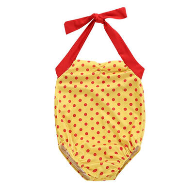 

Baby Girls Beach Swimwear Cute Dot Print One Piece Swimsuit Bathing Suit