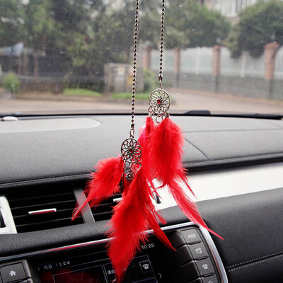 

Vintage Dream Catcher Car Pendant Wind Chimes Feather Decoration Hanging Adornment Handmade Gifts