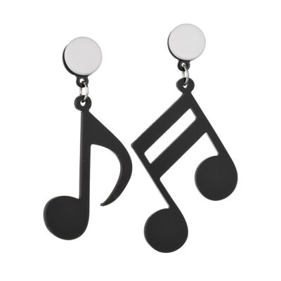 

Musical Note Women Girls Asymmetric Acrylic Earrings Metal Plating Beauty Earrings Fashion Jewerly