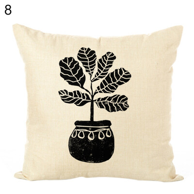 

45x45cm Plants Pattern Pillow Case Cushion Cover Home Cafe Sofa Bed Car Decor