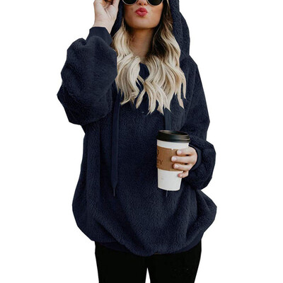 

Nomeni Women Warm Fluffy Winter Top Hoodie Sweatshirt Ladies Hooded Pullover Jumper