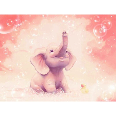 

5d Diamond Painting Full Drill Square Animal Picture Of Rhinestones Diamond Mosaic Elephant Home Decoration