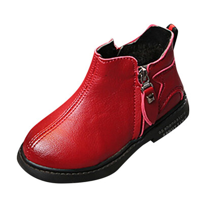 

Children Kid Girls Boys Winter Warm Solid Star Sport Running Martin Boots Shoes