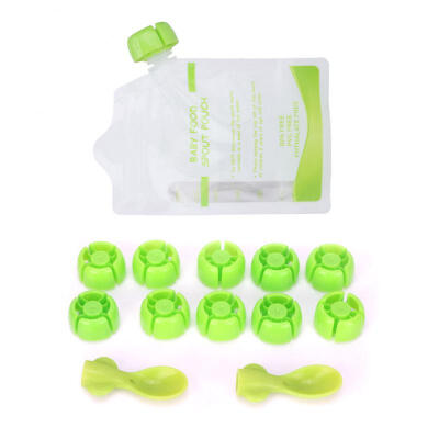 

Greensen 10Pcs 180ml Baby Food Storage Bag Stand Up Pouch Spout Refillable Zipper Bag