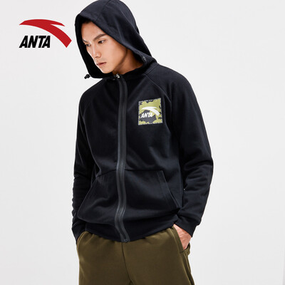 

Anta ANTA 95839716 Mens Sports Top Mens Autumn New Casual Mens Knit Hooded Sweater Coat A92203 Basic Black  Men 180