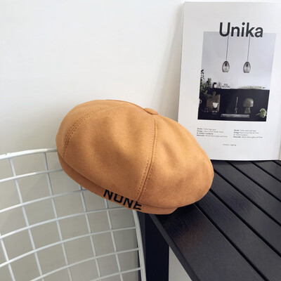 

Net red hat female Harajuku ulzzang berets small fresh Korean pumpkin Hat autumn&winter octagonal Hat tide