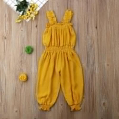 

Cute Toddler Kids Baby Girl Clothes Strap Romper Bodysuit Jumpsuit Outfit 1-6Y