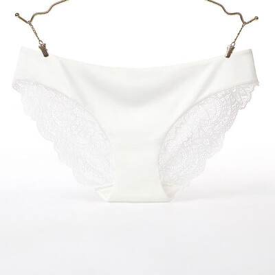

Sexy Women Lace Silk Cotton Panties Hollow out Underwear Soft Briefs Underpants Ultra-Thin Breathable