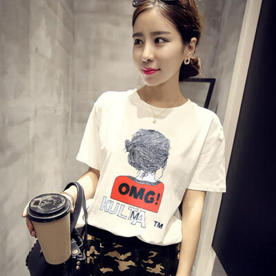 

Loose T Shirt Women O-Neck Short Sleeve Summer Sika Deer Print t Shirt Casual Female Tee Ladies Tops t shirt -2XL