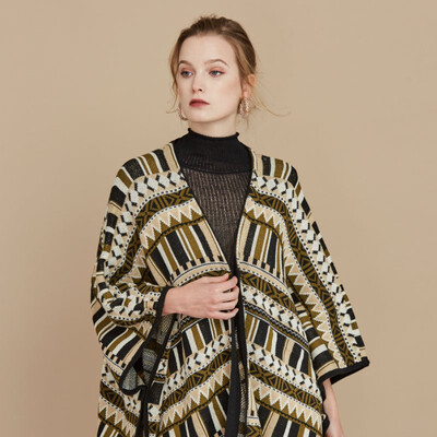 

Colorific Female models Autumn&winter Sleeve shawl Large cardigan 14447