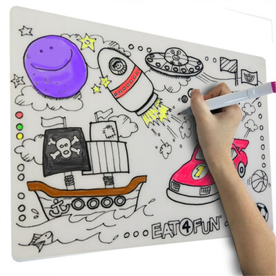 

AT MOUSE graffiti placemat can be reused&can be filled to adapt to childrens kindergarten children 211910