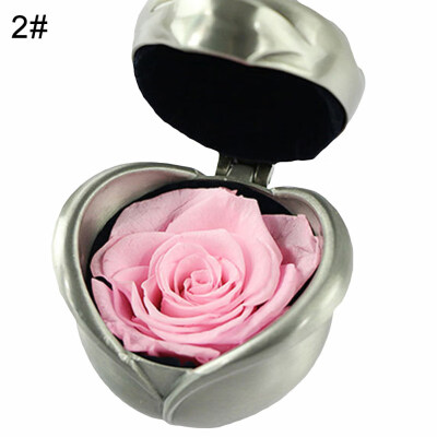 

Handmade Preserved Rose Bud Flower Jewelry Box Mother Wedding Valentine Day Gift