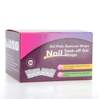 

Greensen 100Pcs Nail Polish Remover Tin Foil Wraps UV Gel Remover Cotton Pads with Orange Sticks