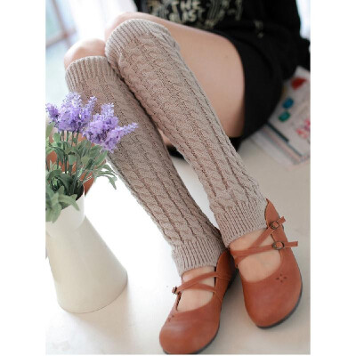 

Winter Women Knitted Crochet Thigh Leg Warmer Cover Long Leggings Slouch Boot Cuffs High Socks