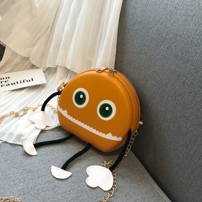 

2019 new cartoon cute semi-circle bag super cute little monster chain bag girl fashion wild single shoulder Messenger bag