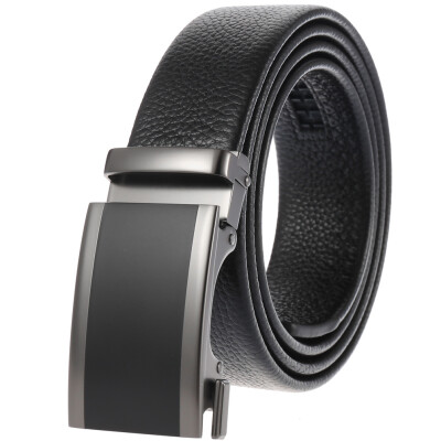 

Men Belt Male Genuine Leather Strap Belts For Quality Automatic Buckle black Belts Men Real leather cowskin belts luxury brand