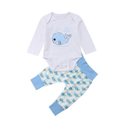 

Newborn Baby Kids Boys Girl Romper Jumpsuit TopsLong Pants Outfits Clothes