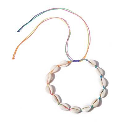 

bohemia Handmade adjustable rope chain Natural shell Bracelet Shells foot Bracelets Beaded bracelets cheville for women beach