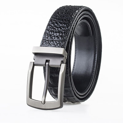 

New Men leather belt high quality Alloy pin buckle belt Business affairs Men high quality casual solid color belt