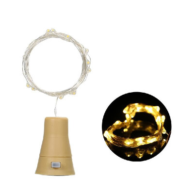 

3V 9W 15m 15LED Wine Bottle Lights with Cork Starry Fairy Light Creative Copper Wire String Bottle Stopper Atmosphere Lamp IP65 W