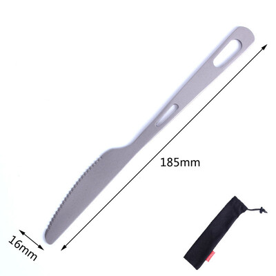 

1Straight Handle SporkSpoonForkCutter Outdoor Camping Cutlery Pure Titanium