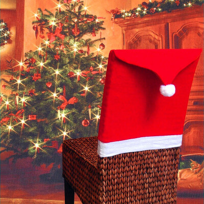 

Detachable Christmas Hat Chair Cover Christmas Home Dinner Table Decor 5060cm