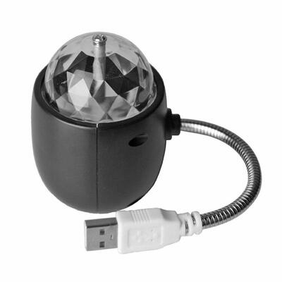 

LED Colorful Rotating Stage Light USB Crystal Magic Ball DJ Disco KTV Lamp