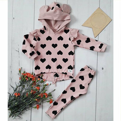 

Newborn Baby Girls Kid Top Hooded Pullover Trousers Pants 2PCS Autumn Clothes