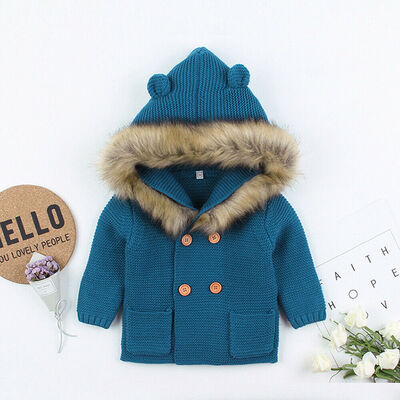 

Winter Infant Baby Boy Girl Clothes Warm Coat Cardigans Tops Jacket Outerwear